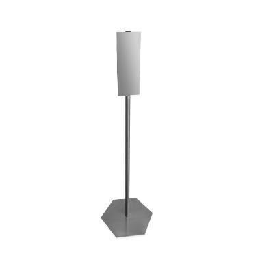 Zuil tbv zeep of desinfectie dispenser 120cm rvs excl dispenser Zuil tbv zeep of desinfectie dispenser 120cm rvs excl dispenser