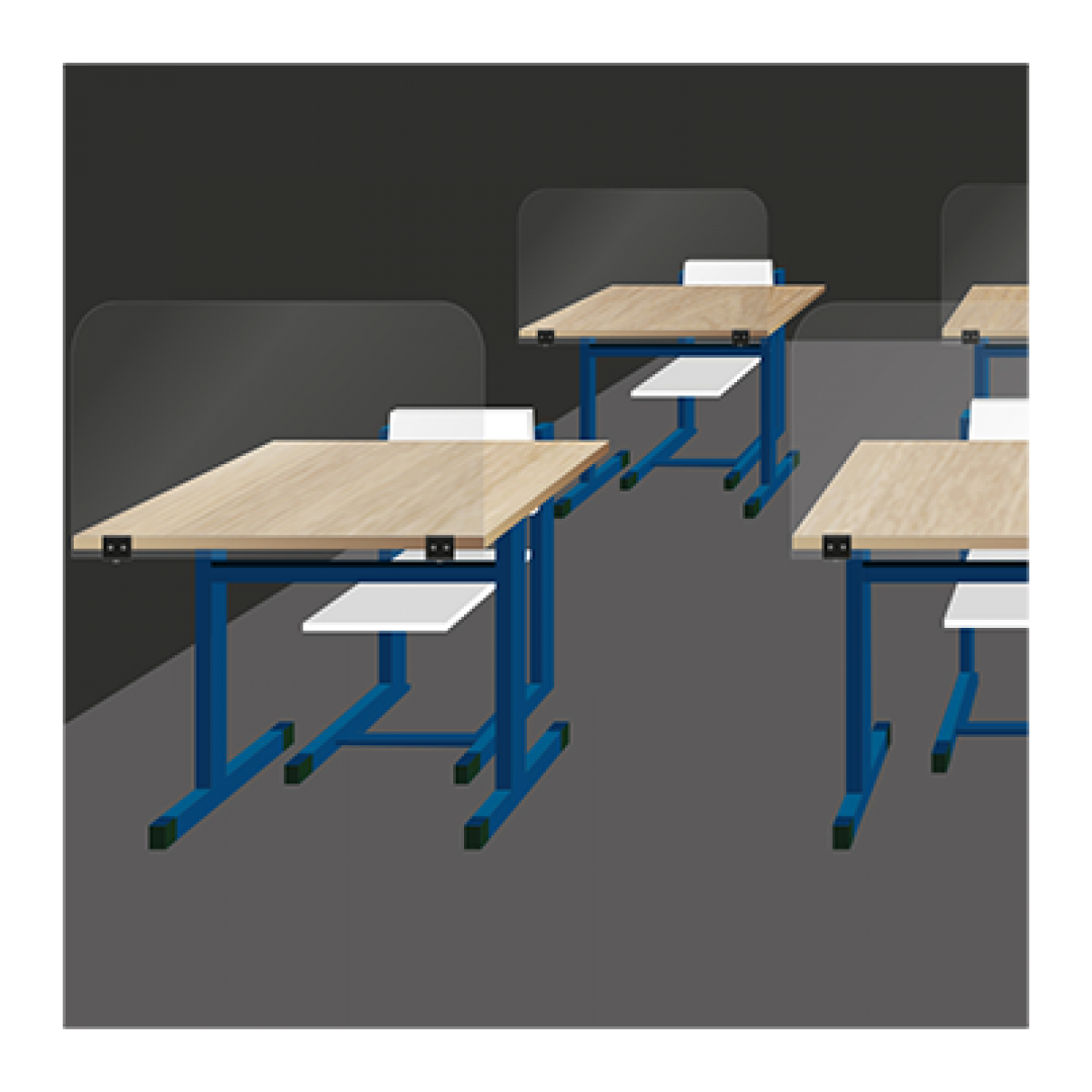 Plexiglas coronascherm school Plexiglas coronascherm school