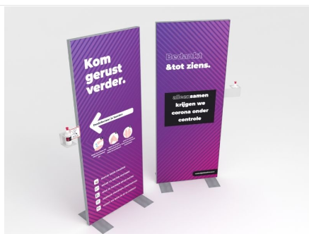 Dr.Sticker | NBD Nederlandse Bouwdocumentatie Hand desinfectie display