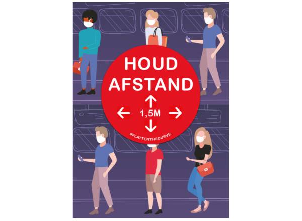Company7 | NBD Nederlandse Bouwdocumentatie Poster "houd afstand"
