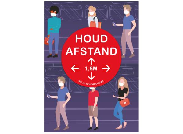 Poster "houd afstand"