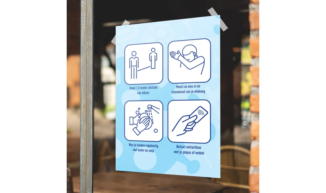 Houd afstand posters Houd afstand posters