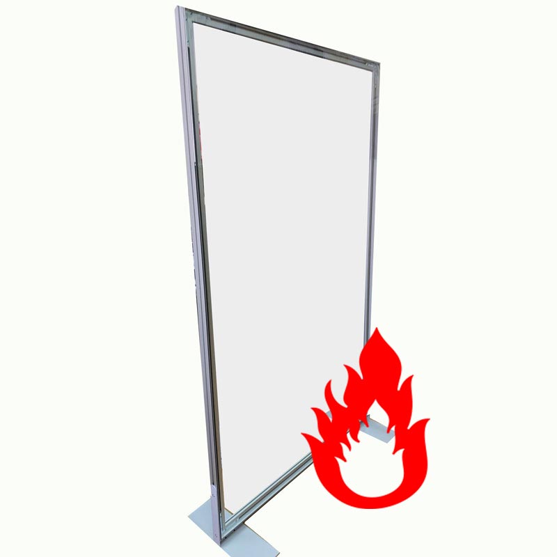 Brandveilig-Nederland.nl | NBD Nederlandse Bouwdocumentatie Brandvertragend horeca spatscherm/scheidingswand 120x200cm