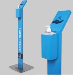 Dispenserpaal met literfles dispenser