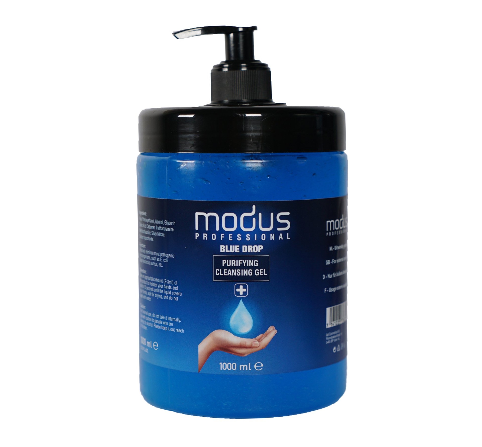 Modus desinfecterende Hand Gel 70 % alcohol + Pomp 1L Modus desinfecterende Hand Gel 70 % alcohol + Pomp 1L