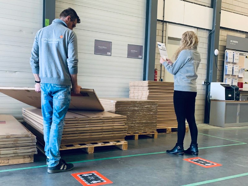 Visual Workplace | NBD Nederlandse Bouwdocumentatie COVID-19 - Vloervenster SET 5 (A4 Document)