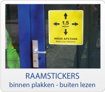 Houd afstand raamstickers