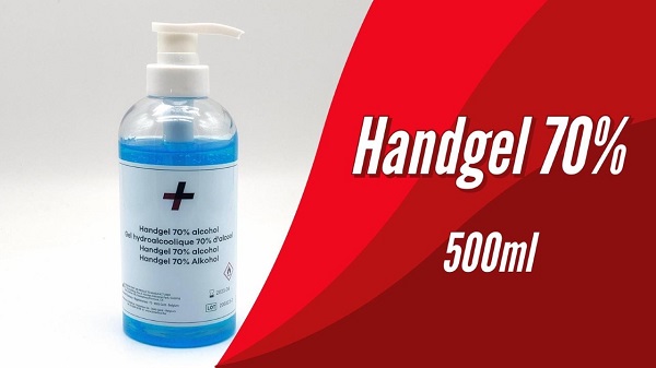Handgel met pomp 500 ML – 70% alcohol