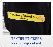 Houd afstand textiel stickers Houd afstand textiel stickers