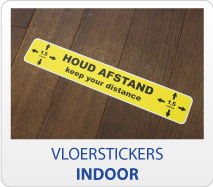 houd afstand vloerstickers indoor