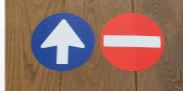 pictogrammen.nl | NBD Nederlandse Bouwdocumentatie Looproute stickers - vloersticker indoor