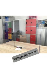Plexiglas Balie scherm met opening 115x80 Plexiglas Balie scherm met opening 115x80