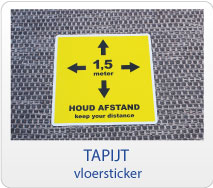 houd afstand tapijt vloerstickers