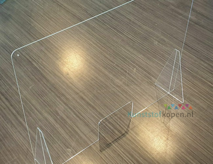 Plexiglas Helder 4mm Kassa-bescherming met uitsparing Plexiglas Helder 4mm Kassa-bescherming met uitsparing