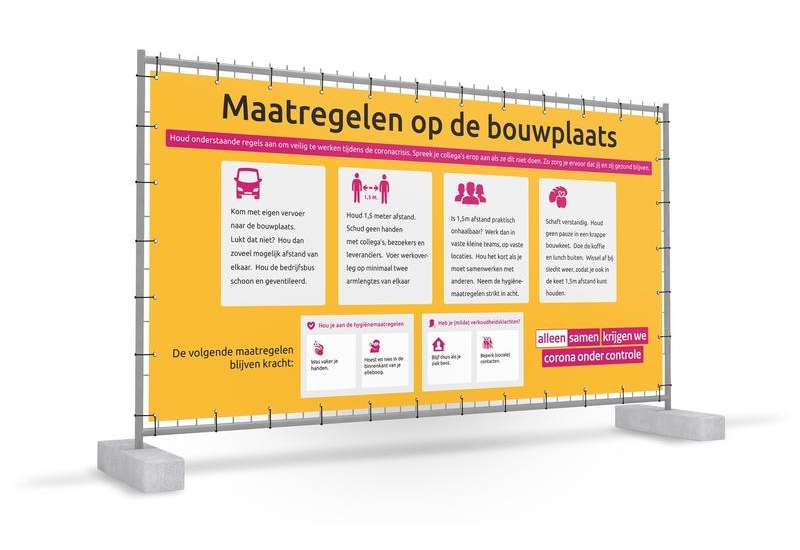 Bouwhekdoek Maatregelen Corona