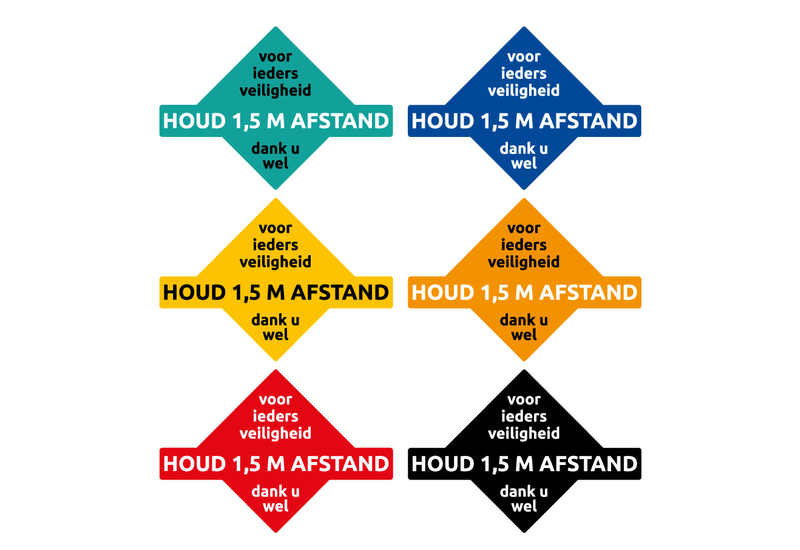 Preventie contour vloerstickers