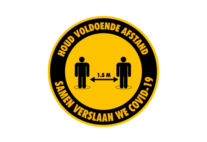 Preventie vloerstickers rond