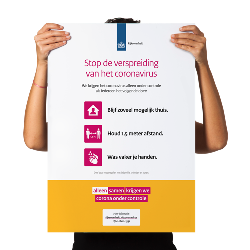 Poster "Stop verspreiding van het coronavirus"