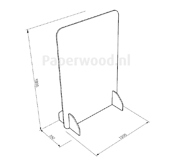 Paperwood vrijstaande scheidingswanden