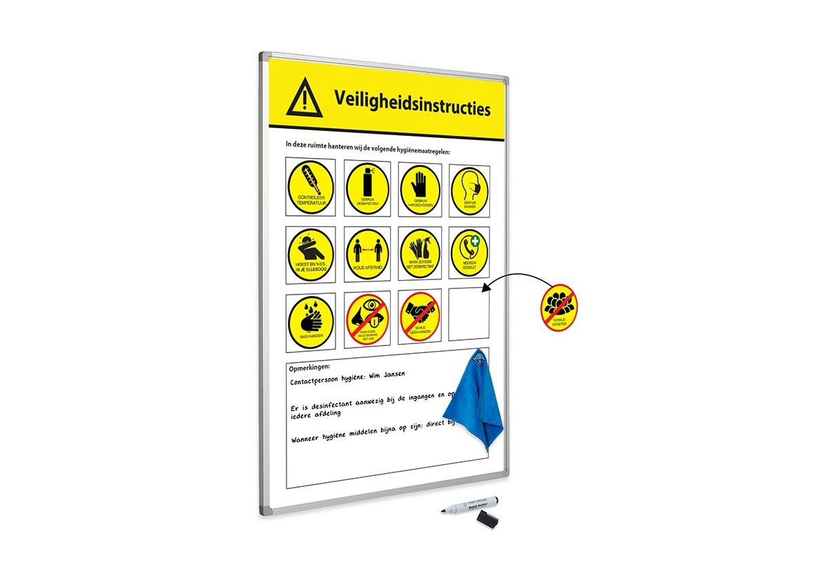 Informatiebord coronamaatregelen Informatiebord coronamaatregelen
