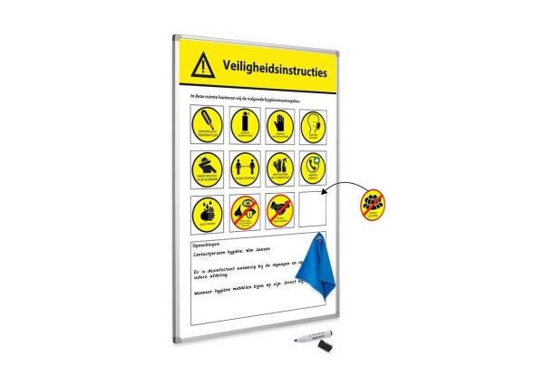 Informatiebord coronamaatregelen