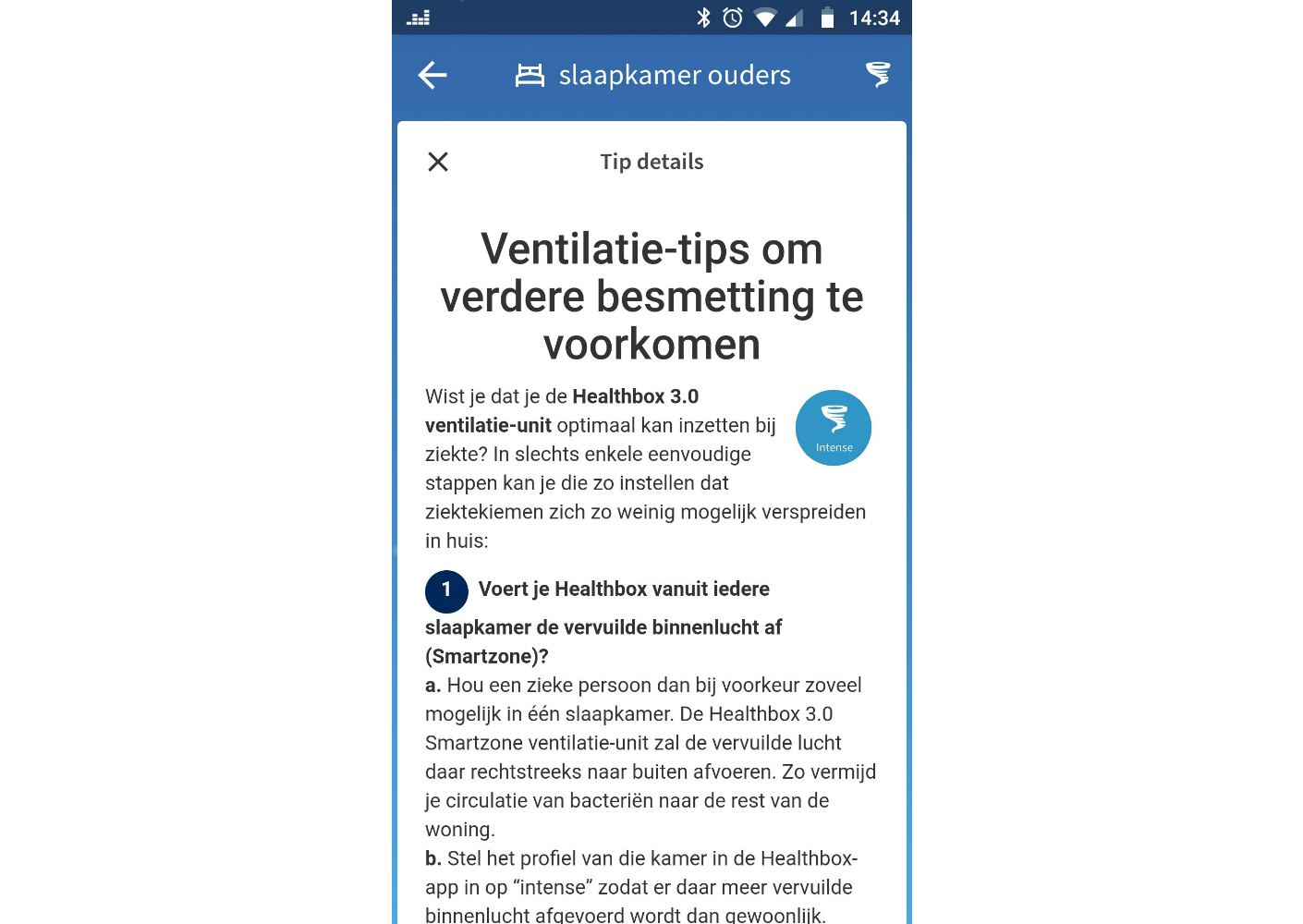 RENSON Healthbox 3.0 app RENSON Healthbox 3.0 app