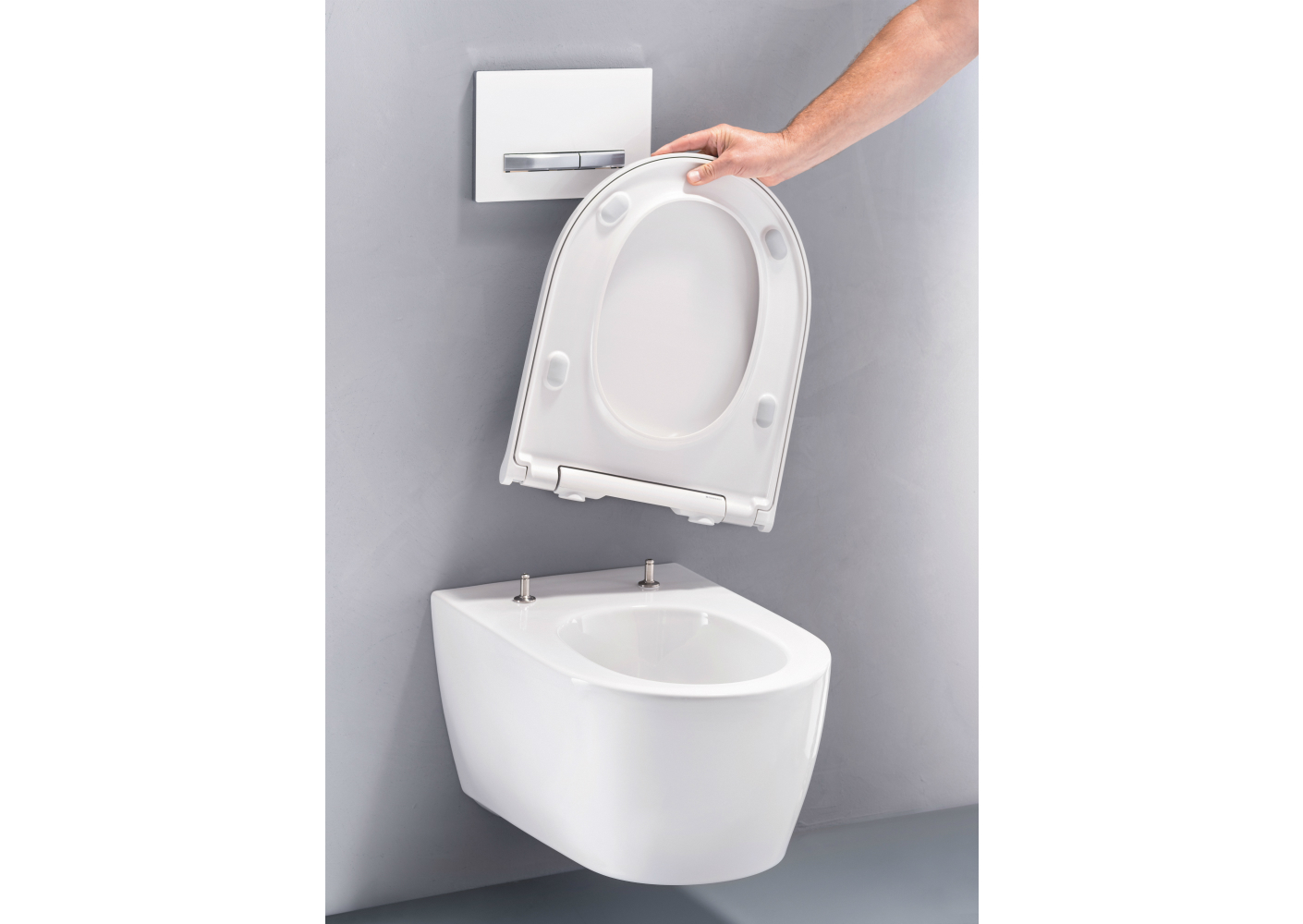 Geberit ONE wc: verwijderbare deksel Geberit ONE wc: verwijderbare deksel
