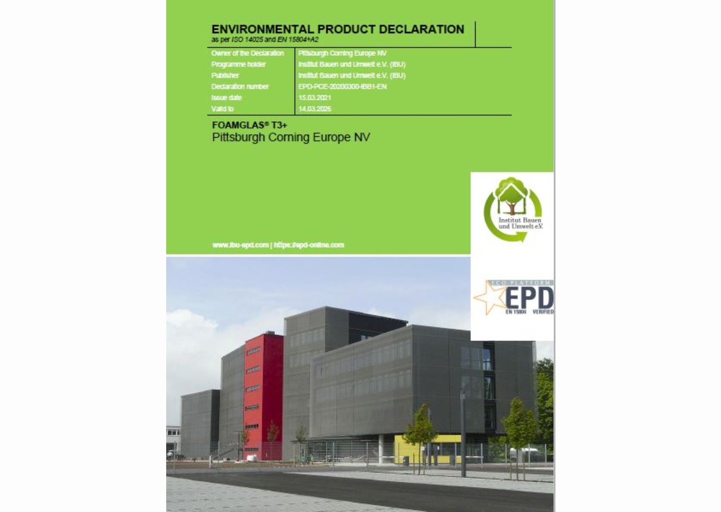 FOAMGLAS®, meer dan ooit uw partner voor duurzame projecten FOAMGLAS®, meer dan ooit uw partner voor duurzame projecten