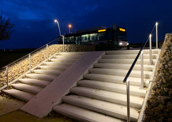 ILLUNOX LED leuning betonnen trap gemeente Terneuzen Veerhaven