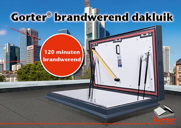 Geen brandoverslag met het RHTEI-brandwerend dakluik van Gorter® 