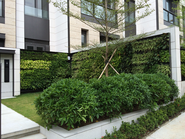 LivePanel zorgt voor groene gevels in Hongkong appartementen in Hongkong met LivePanel groene gevels