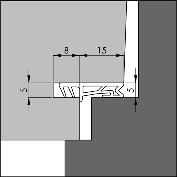 Kaderdichtingen voor ramen en deuren Type 5250AC