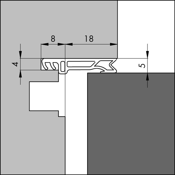 Kaderdichtingen voor ramen en deuren Type 5955AC