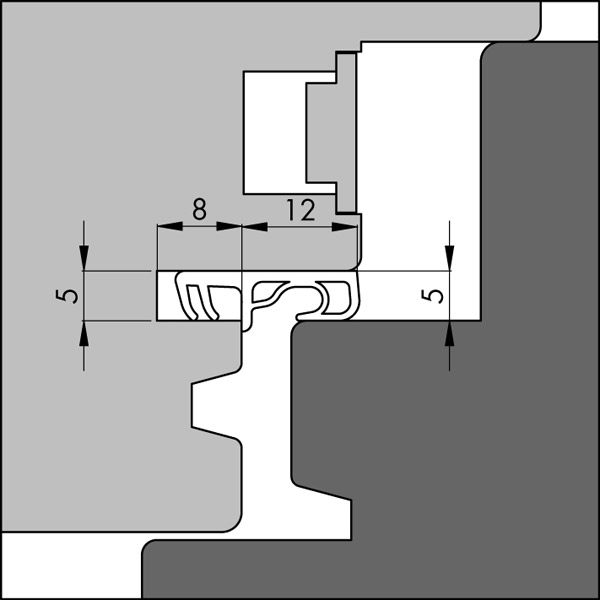 Kaderdichtingen voor ramen en deuren Type 8150ACB