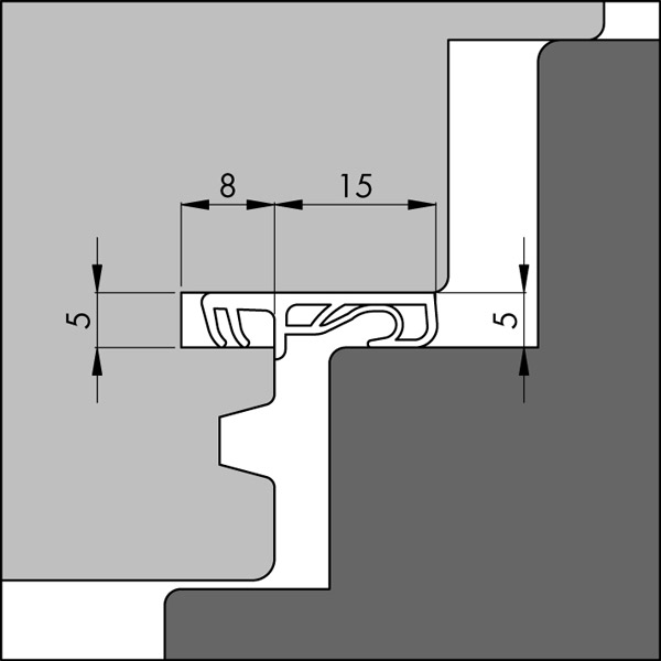 Kaderdichtingen voor ramen en deuren Type 8250ACB