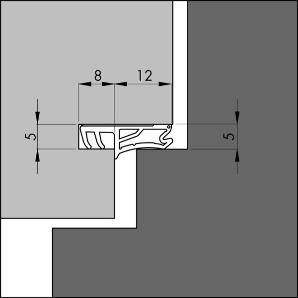 Kaderdichtingen voor ramen en deuren Type 8350ACBF
