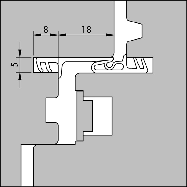 Kaderdichtingen voor ramen en deuren Type 8650ACB