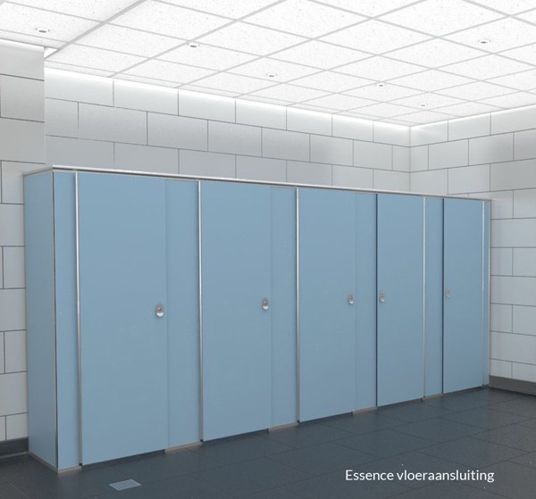 Essence sanitaire cabine met vloeraansluiting