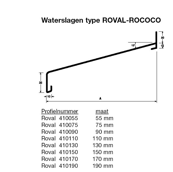 Roval-Rococo® - Roval aluminium waterslagen