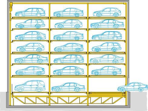 Car Parkers parkeerlift toren Car Parkers parkeerlift toren