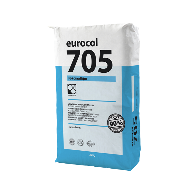 Tegellijm Eurocol 705 Speciaallijm voor keramische wandtegels en vloertegels