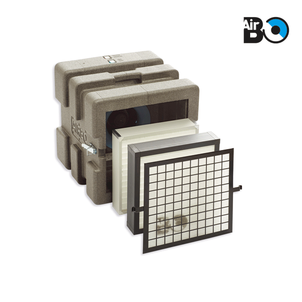 Met de AirBo Aircleaner kan worden verbouwd of gerenoveerd zonder geur- én stofoverlast Met de AirBo Aircleaner kan worden verbouwd of gerenoveerd zonder geur- én stofoverlast
