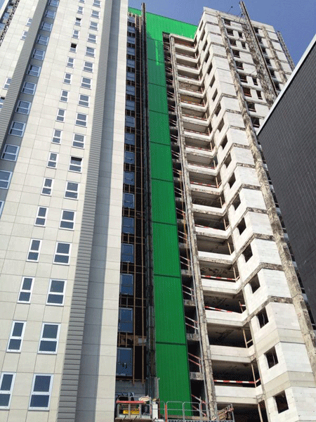 Antwerpen polycarbonaat lichtbouwelementen als gevelbekleding Antwerpen polycarbonaat lichtbouwelementen als gevelbekleding