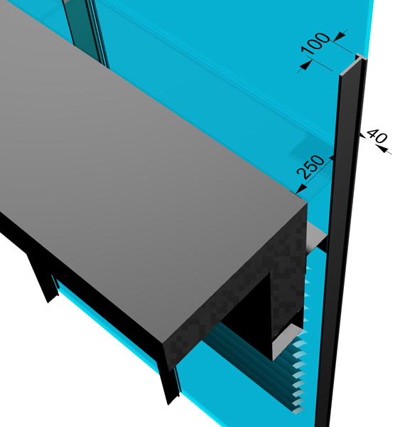 BRS T-profiel voor structurele beglazing BRS T-profiel voor structurele beglazing