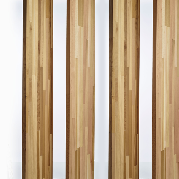 DucoSun Cubic Wood: zonwering met strakke, rechthoekige lamelvorm in hout