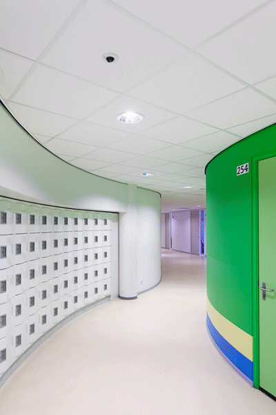 EKOTEX ECOLOGISCH glasweefsel behang, Christiaan Huygens college te Eindhoven, architectenbureau RAU