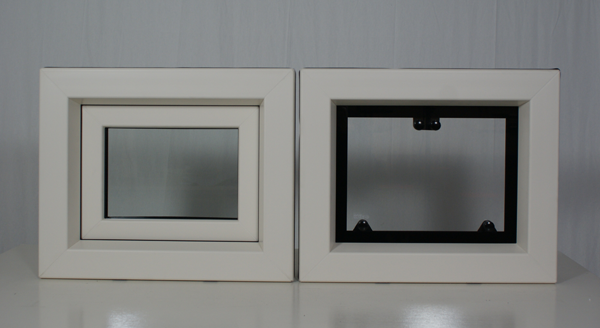 Gealan NL Plus kunststofkozijn, rechts met BUVA hardglas Gealan NL Plus kunststofkozijn, rechts met BUVA hardglas