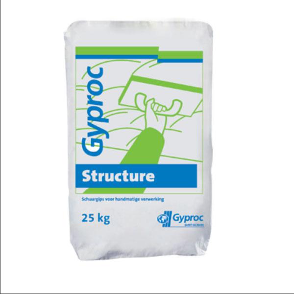Gyproc Structure, schuurgips voor handmatige verwerking