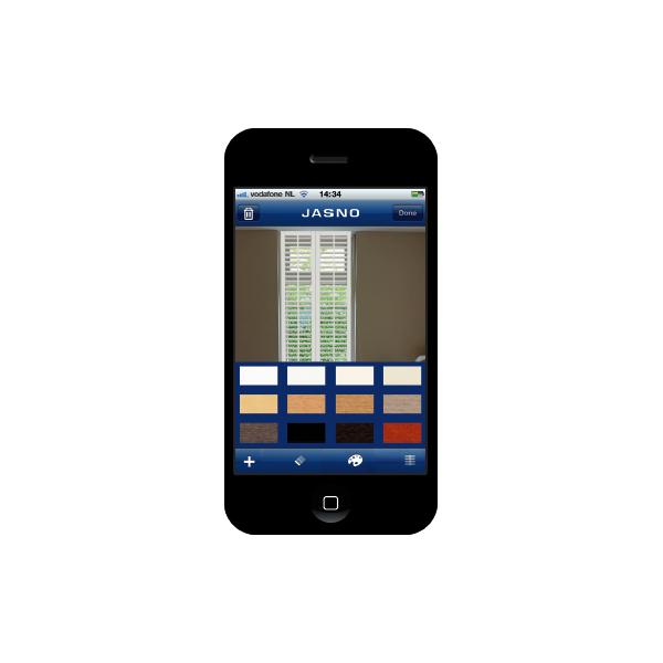JASNO App kleurkeuze shutter JASNO App kleurkeuze shutter