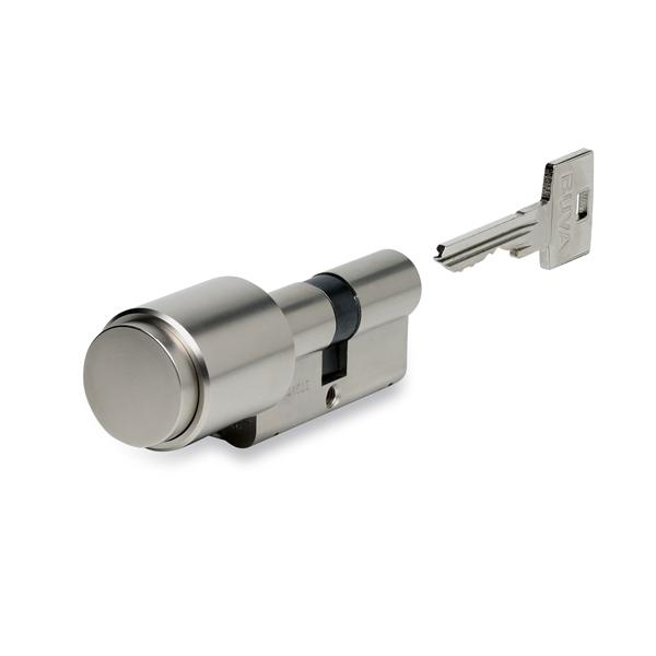 Buva Push knopcylinder zonder pin met sleutel